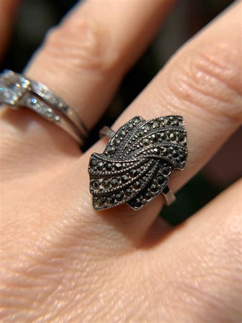 marcasite silver ring